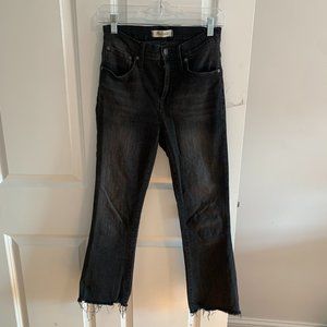 Madewell Cali Demi-Boot Jeans in Berkeley Black: Chewed-Hem Edition